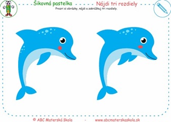 Nájdi rozdiely - Prezri si obrázky, nájdi a zakrúžkuj tri rozdiely.